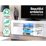 Low Lying White LED Entertainment Unit High Gloss