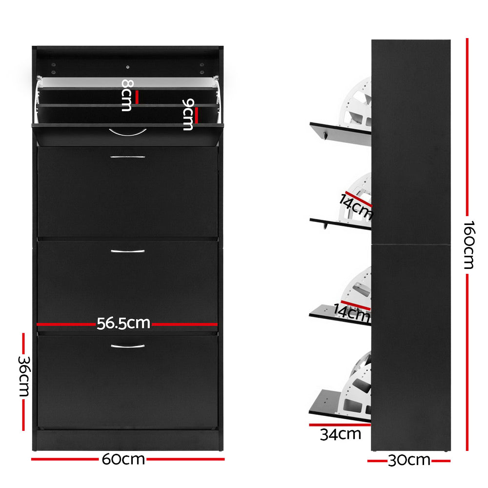 Black Shoe Rack Upto 60 Pairs