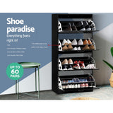 Black Shoe Rack Upto 60 Pairs