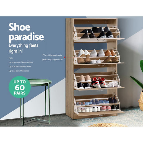 Cleo Shoe Cabinet - Holds up to 60 Pairs!