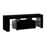 Black LED Entertainment Unit With Built-In RGB LED Lighting