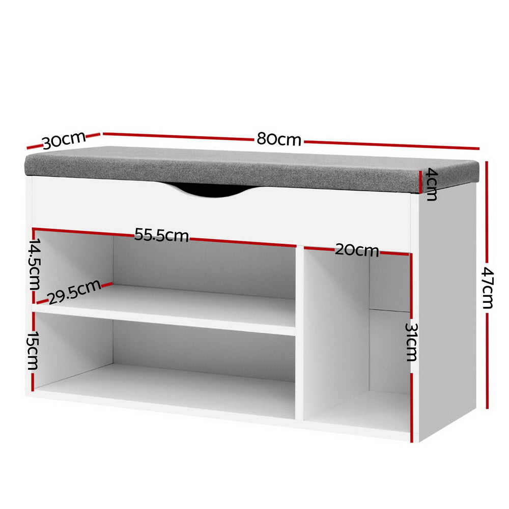 Shoe Cabinet Bench - 9 Pairs