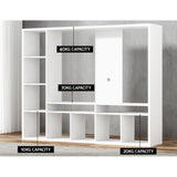 Brian Entertainment Unit 11 Compartments White