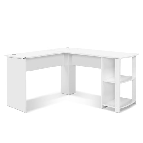 Computer Desk Shelf L-Shape White