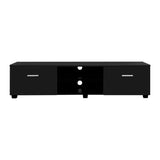 Black Entertainment Unit Low Lying 2 Drawers