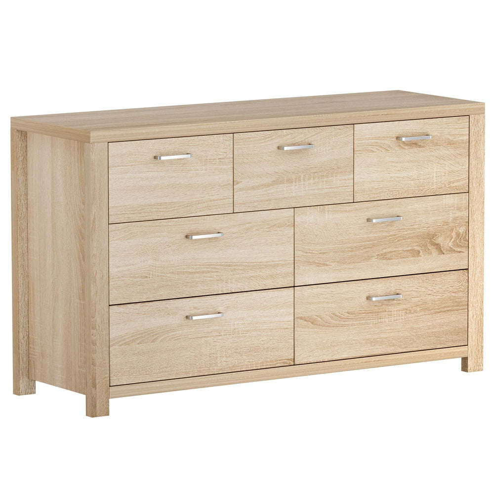 7 Drawers Dresser Oak