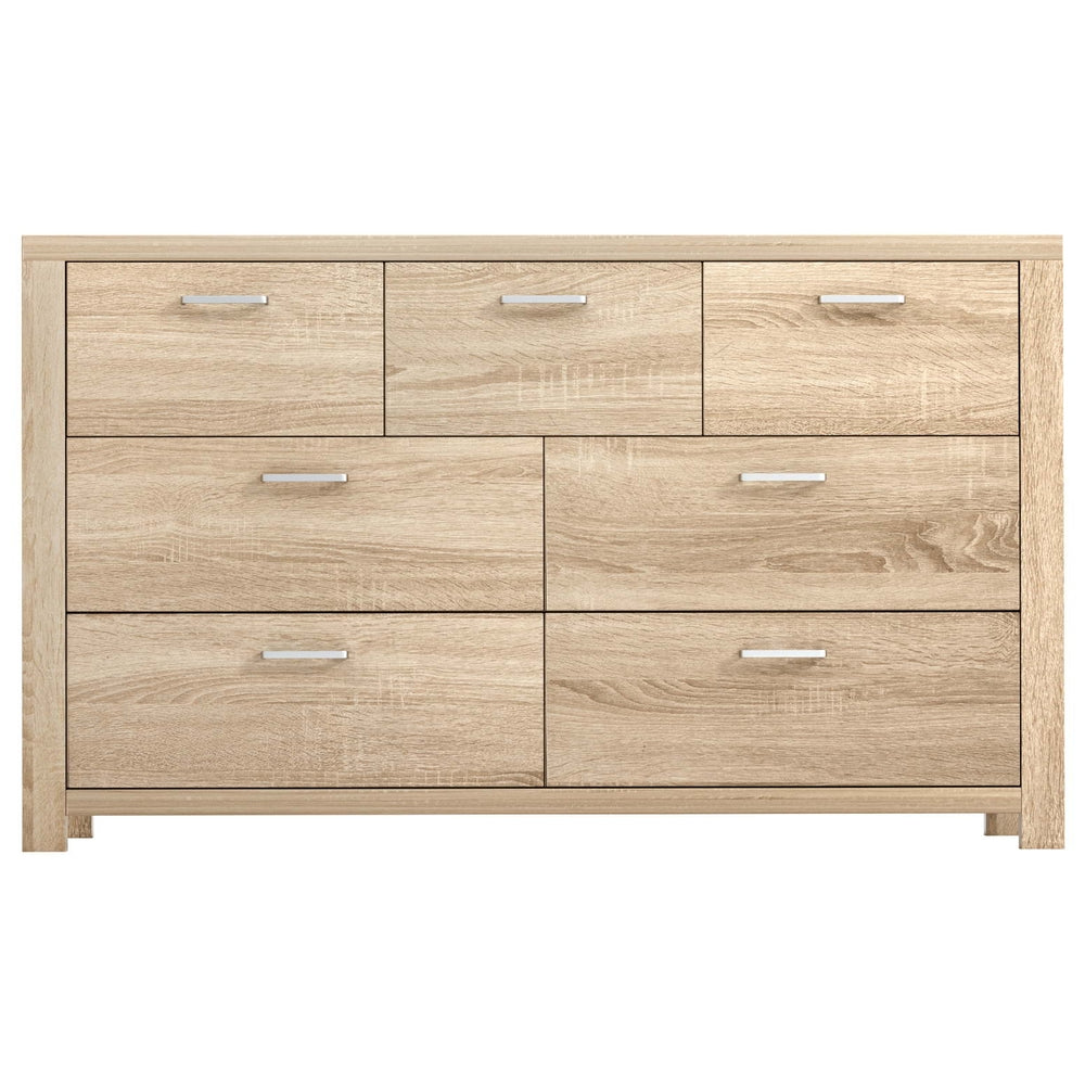 7 Drawers Dresser Oak