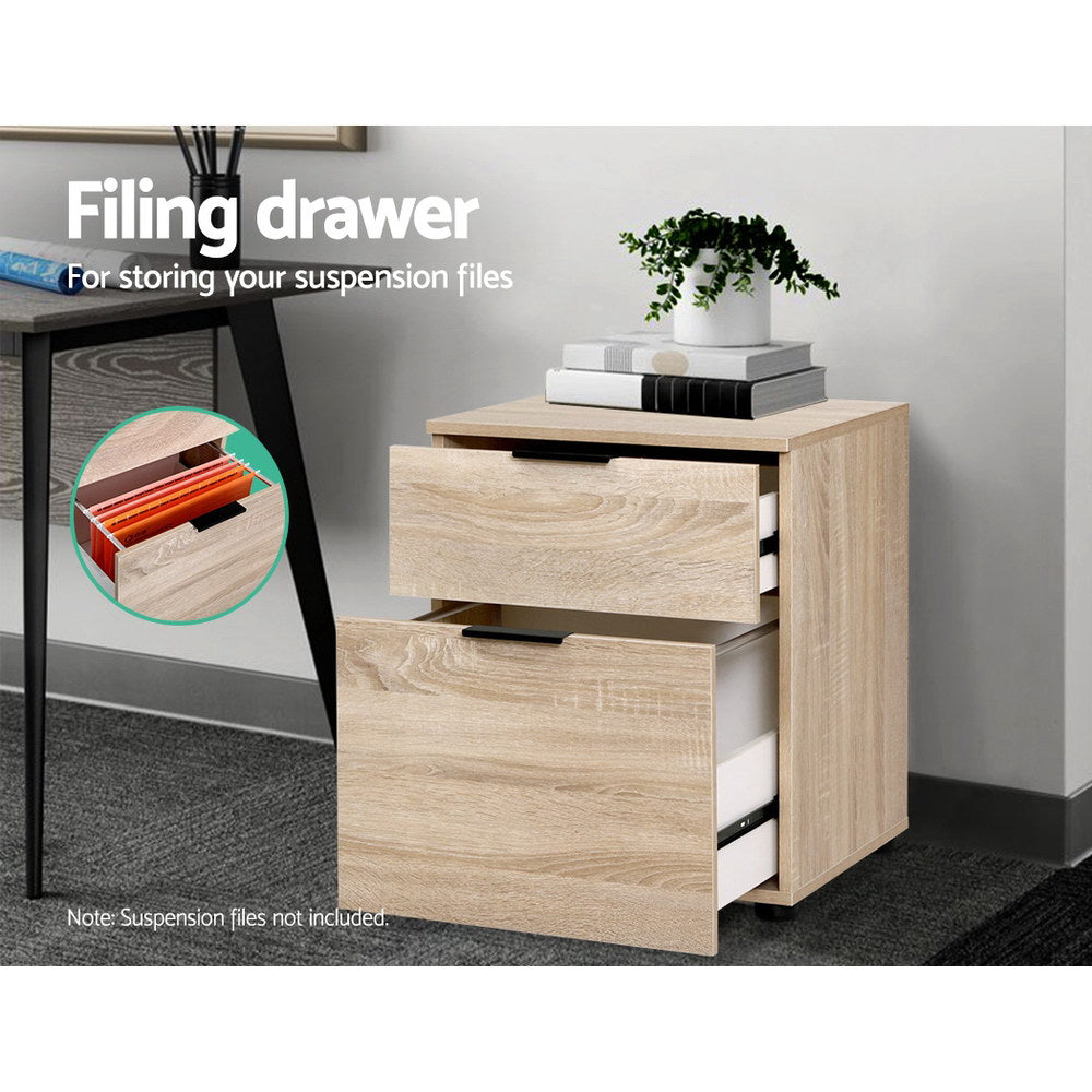 Filing Cabinet Wood Melamine Metal Handles