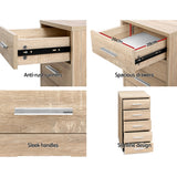 Filing Cabinet Wood Melamine 5 Drawer Metal Handles