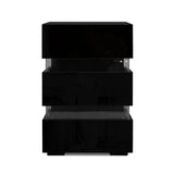 Customisable LED Black Bedside Table