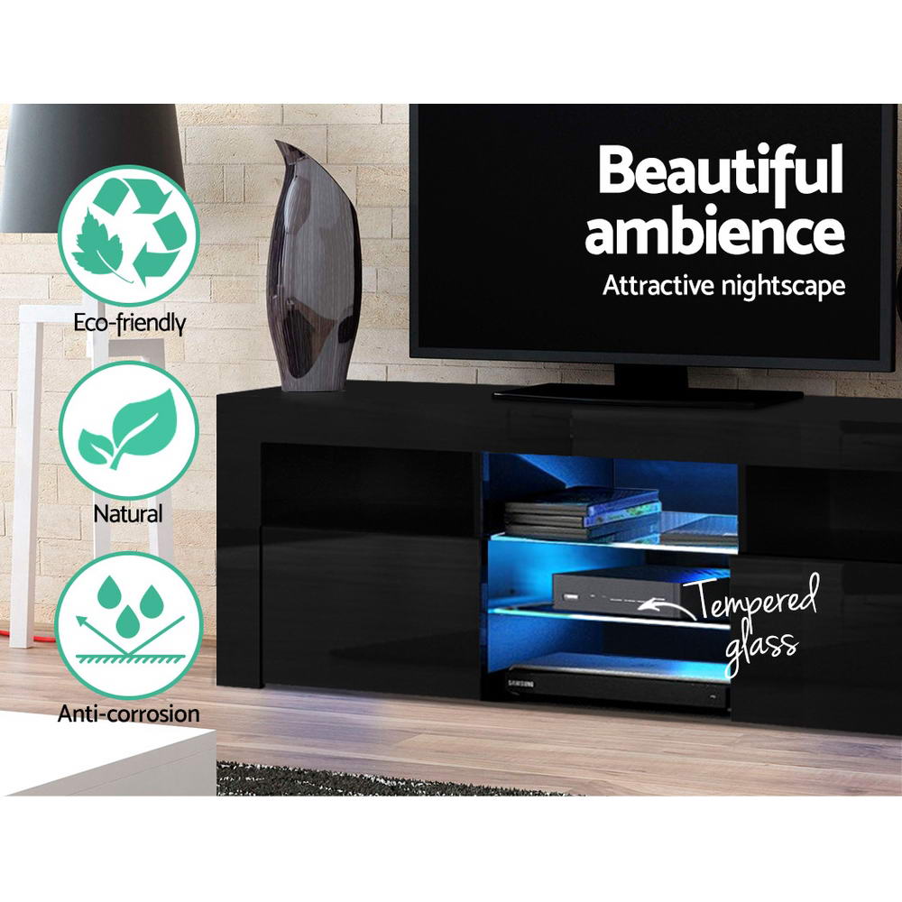 Ember Entertainment Unit TV Cabinet LED 160cm Black