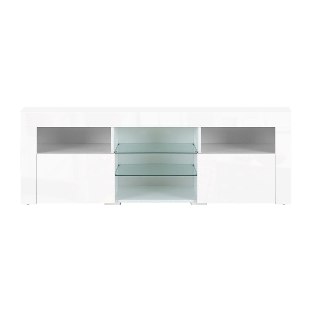 Entertainment Unit TV Cabinet LED 160cm White Anna