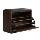 Shoe Storage Bench Walnut - Upto 15 Pairs