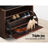 Shoe Storage Bench Walnut - Upto 15 Pairs