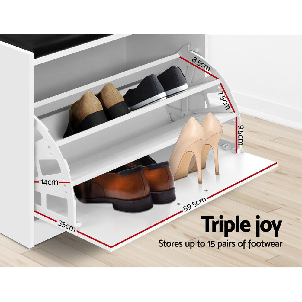 Shoe Storage Bench - 15 Pairs