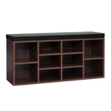 Shoe Cabinet Bench Walnut - 10 Pairs