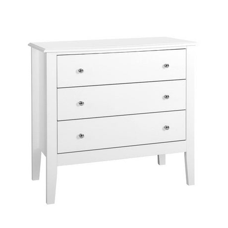 white 3 drawers chest of drawers