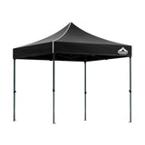 Instahut Gazebo Pop Up 3x3m w/Base Podx4 Marquee Folding Outdoor Wedding Camping Tent Shade Canopy Black