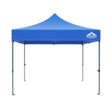 Instahut Gazebo Pop Up 3x3m w/Base Podx4 Marquee Folding Outdoor Wedding Camping Tent Shade Canopy Blue