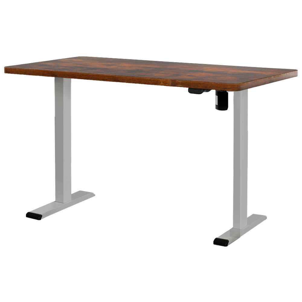 Standing Desk Motorised Rustic Brown & Grey