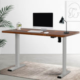 Standing Desk Motorised Rustic Brown & Grey