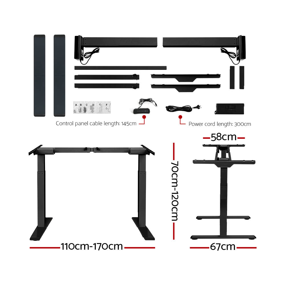 Standing Desk Motorised 140CM Rustic Brown