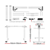 Standing Desk Motorised 120CM Black & White