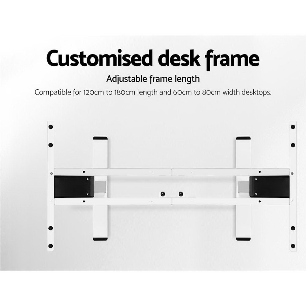 Standing Desk Motorised 120CM Black & White