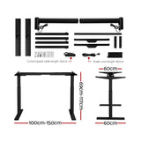 Standing Desk Motorised Black & Rustic Brown