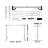 Standing Desk Motorised Black & White