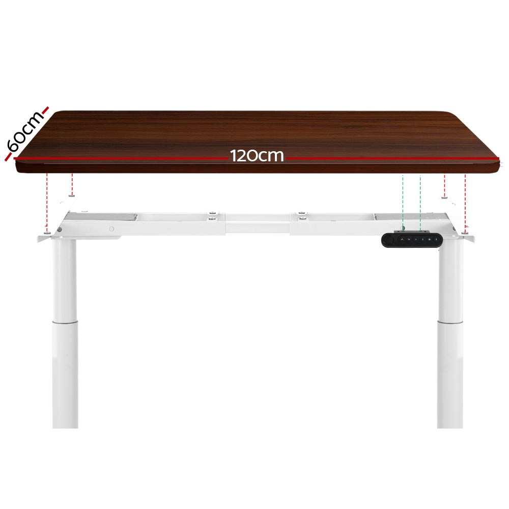 Standing Desk Motorised 120CM Rustic Brown