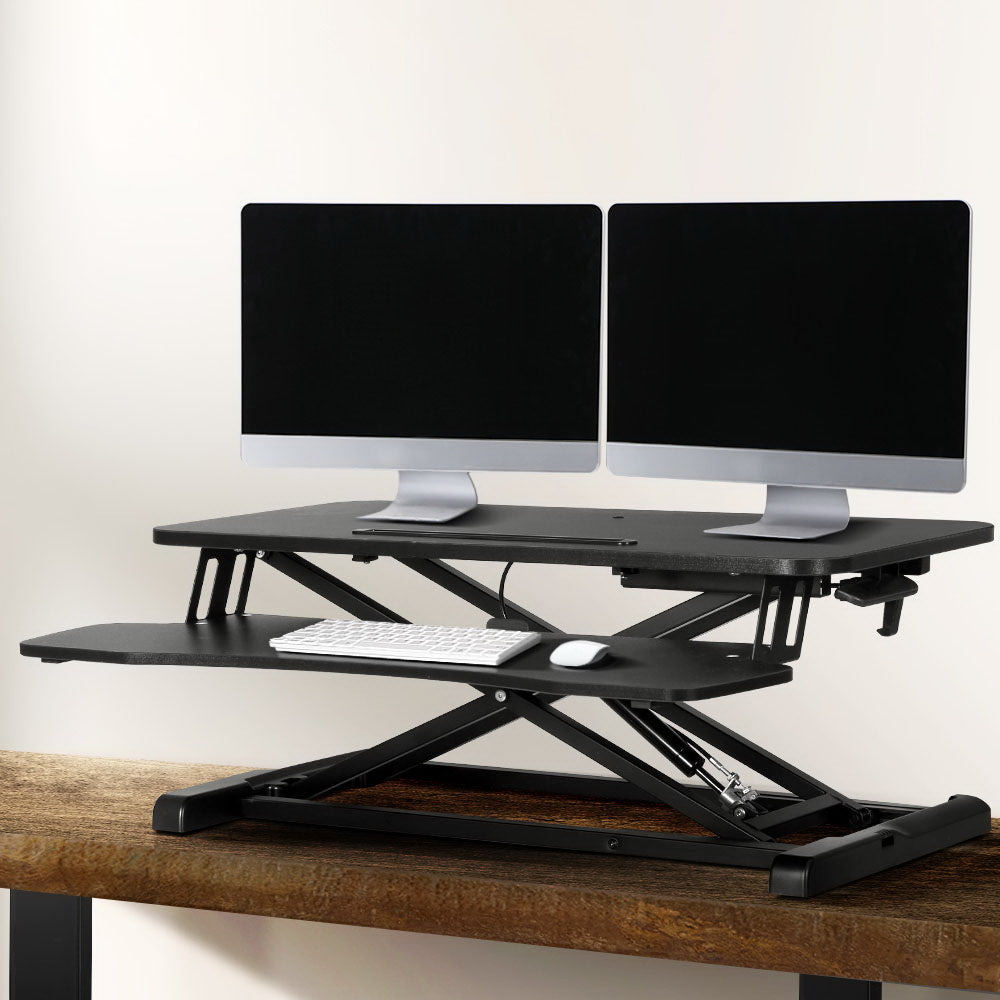 Standing Desk Riser Height Adjustable Black 80CM