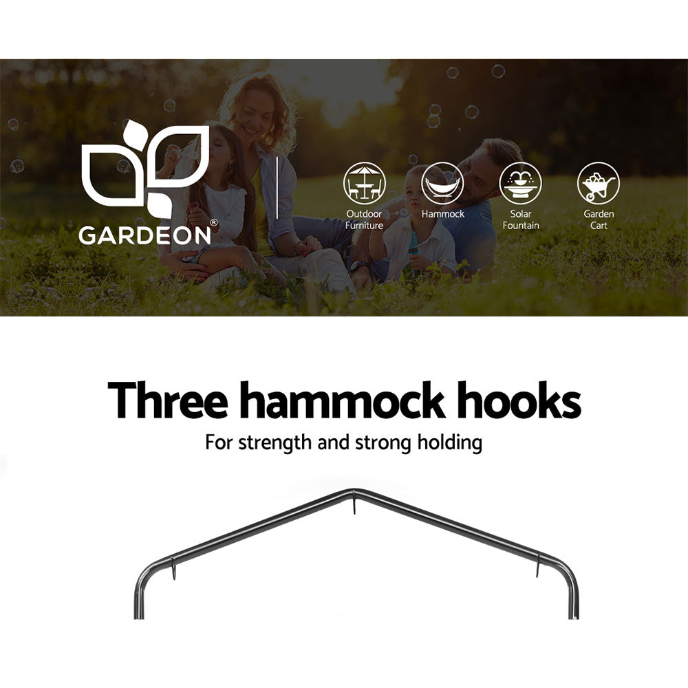 Gardeon Outdoor Hammock Chair with Stand Swing Hanging Hammock Garden Cream