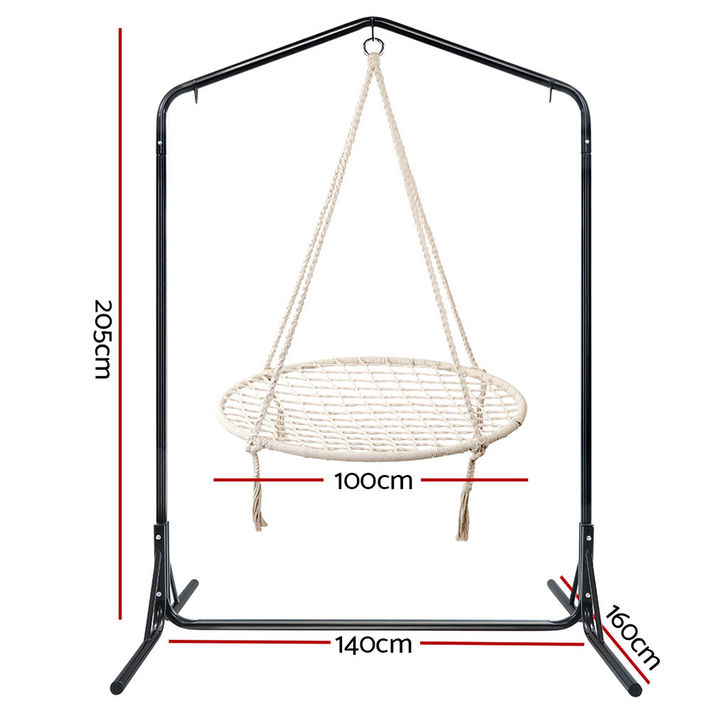 Gardeon Hammock Chair with Stand Nest Web Outdoor Swing 100cm