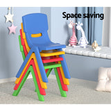 Keezi 9PCS Kids Table and Chairs Set Children Study Desk Furniture Plastic 8 Chairs