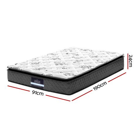 Giselle Bedding 24cm Mattress Pillow Top Single