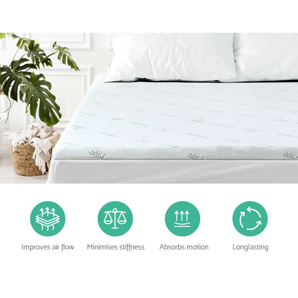 Giselle Bedding Memory Foam Mattress Topper 11-Zone 8cm King