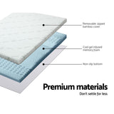 Giselle Bedding Memory Foam Mattress Topper 7-Zone 8cm King