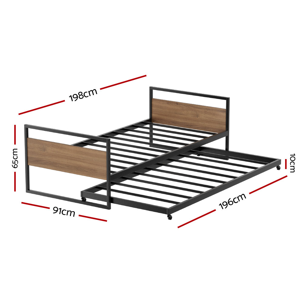 DEAN Single Trundle Bed Frame