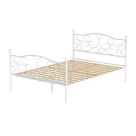 GROA White Bed Frame Double Size