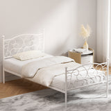 GROA White Single Bed Frame