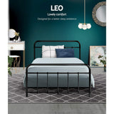 Leo Black King Single Metal Bed Frame
