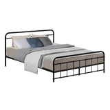 Queen Bed Frame Black Metal - Leo