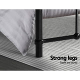 Queen Bed Frame Black Metal - Leo