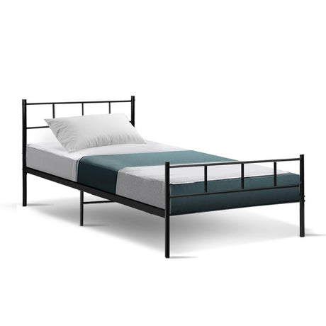 Sol Single Black Metal Bed Frame