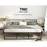 Tino Bed Frame -  King Size Black Metal