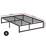 Tino Queen Metal Bed Frame