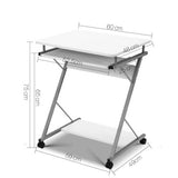 Computer Desk Bookshelf White