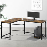 L-shaped Brown Computer Desk