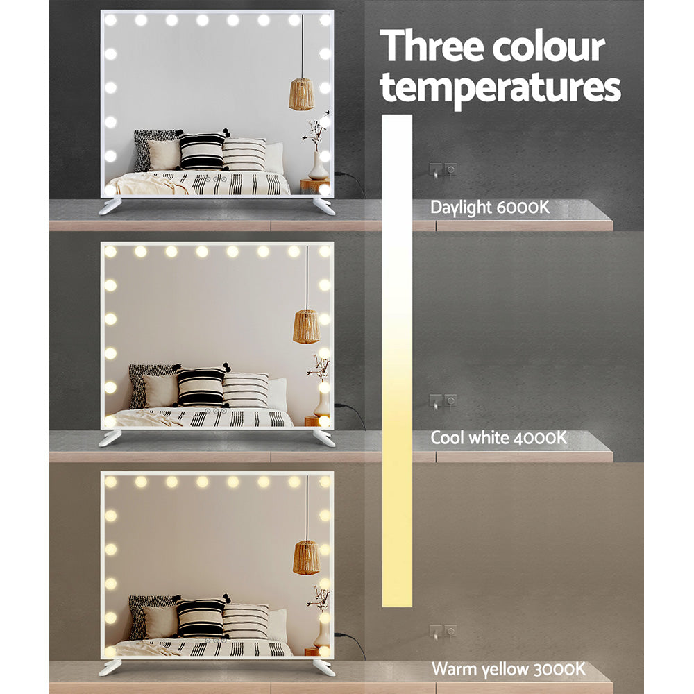 Embellir Makeup Mirror Hollywood 80x65cm 18 LED with Light Vanity Dimmable Wall